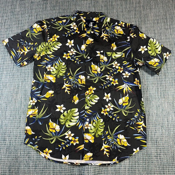 Stussy Hawaiian Shirt Mens Large Button Down Short Sleeve Floral Flowers - Picture 1 of 5